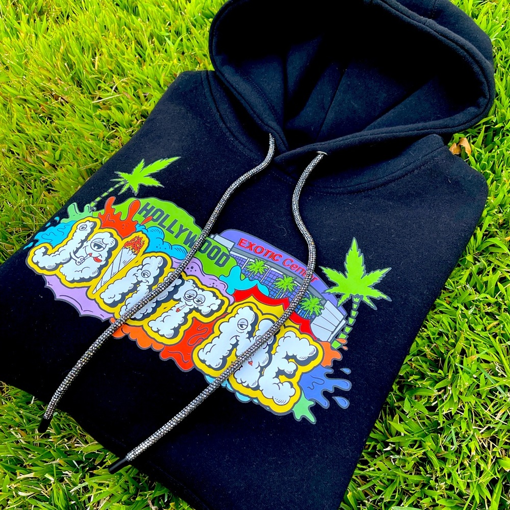 JOINT ME ❤️‍🔥 GUNMETAL CRYSTAL HOODIE SWAROVSKI